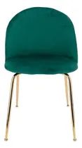 Comprar Silla Vintage Verde Ingles Thea De Pana Y Patas Doradas