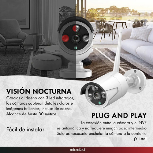 Imagen 8 de 10 de Kit Seguridad Sinovision Wifi Dvr/nvr Inalámbrico 4 Camaras