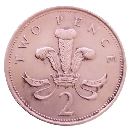 Moeda Reino Unido 2 Pence 1994 Isabel 2 Bronze Linda 126-247 (Usado)