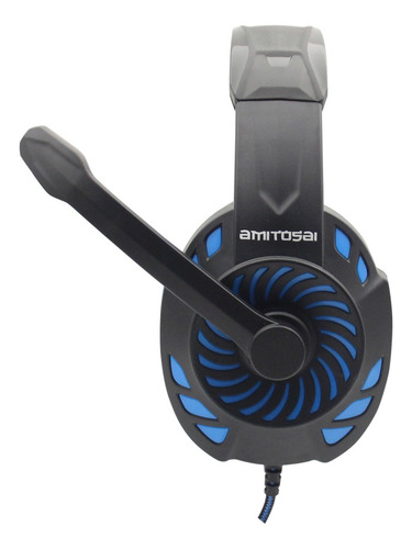 Auriculares gamer Amitosai MTS-FLOSS azul