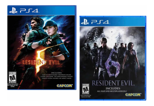 Combo Pack Resident Evil 5 + Resident Evil 6 Ps4 Nuevos*