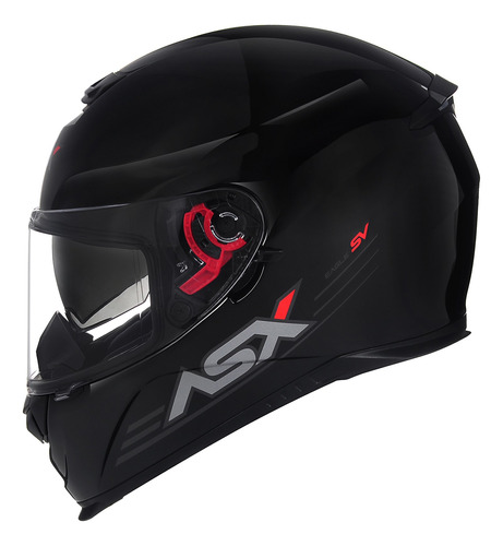 Capacete Masculino Feminino Asx Eagle Sv Preto Brilho Oculos