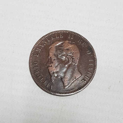 Antigua Moneda Italia 1867 Rey Vittorio Emanuel Ii Mag 61836
