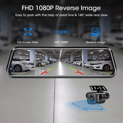 Cámara Jansite P/espejo Retrovisor Frontal Y Trasera 1080p