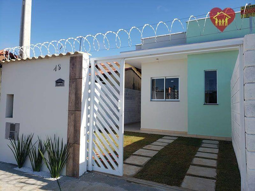 Imagem 1 de 8 de Casa Nova Lado Praia Com Churrasqueira No Bal. Tupy Em Itanhaém. - Ca1025