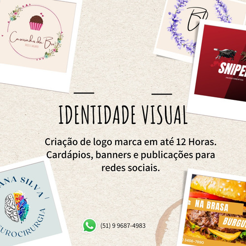 Imagem 1 de 10 de Criação De Logo Marca, Folders, Cardápio E Publicações
