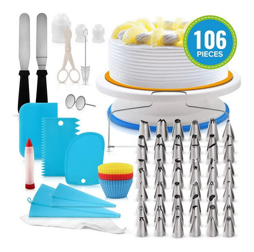 Imagen 1 de 8 de Boquillas Para Decorar Pasteles 106 Piezas