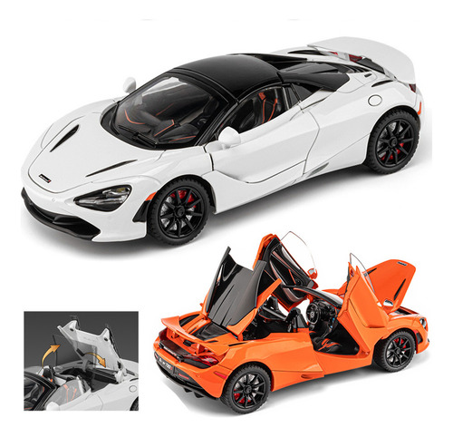 Mclaren 720s Roadster Miniatura Metal Coche Con Luz Y Sonido