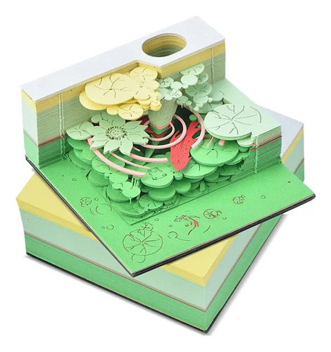 Bloc De Notas Artísticas Talladas En 3d, Práctico Diseño De