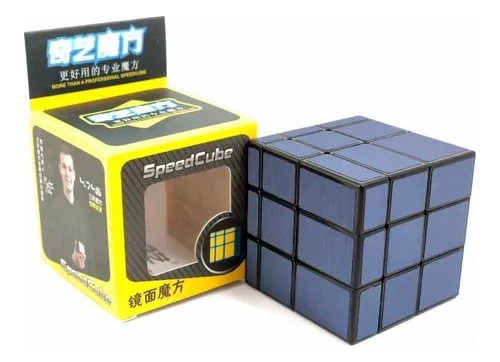 Cubo Rubik Qiyi Mirror 3x3 Speed Cube Original, Azul Oscuro