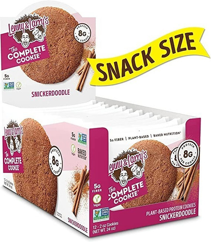 Galleta De Proteina Lenny And Larrys Caja 12 Pzs Proteina Sabor Snickerdoodle