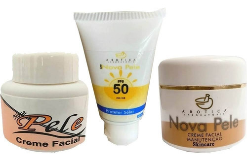 Kit Nova Pele: Creme Facial + Protetor Solar + Manutenção Tipo De Pele Mista