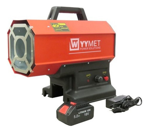 Turbo Calefactor A Gas 20kw Con Batería Wyymet Color Rojo