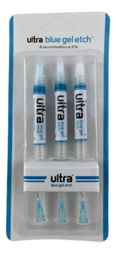 Acido Ortofosfórico Blue Gel Etch 37% Ultra 3 Jeringas X 3g