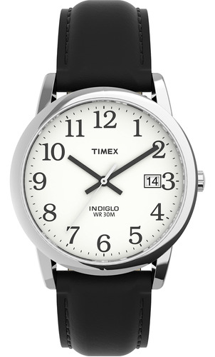 Timex Mens Easy Reader Date Leather Strap Watch