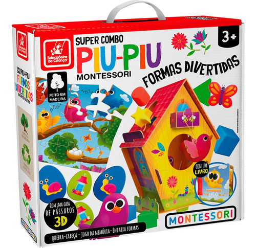 Jogo Super Combo Piu-piu Formas Divertidas - Madeira - Brinc