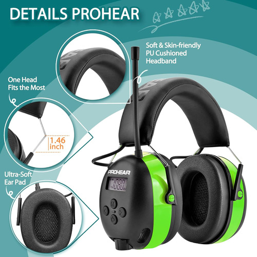 Auriculares De Radio Bluetooth Prohear 033 Am Fm - Upgrad...