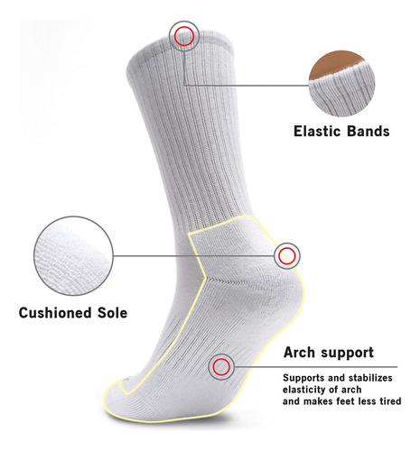 Calcetines Deportivos Unisex Para Hombre Y Mujer 4 A 8 Par