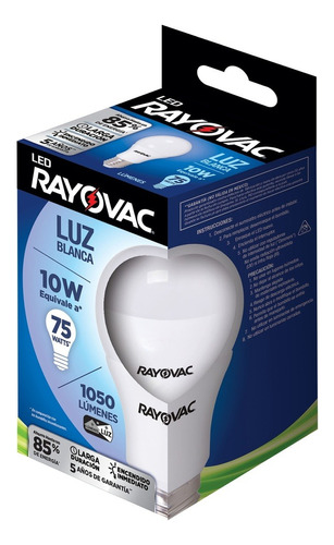 Bombillo Rayovac Led Luz Blanca 10 W (1000 Lumens) 