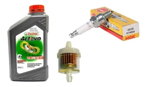 Kit Aceite Castrol Filtro Bujia Energy Mirage 110 Corven 