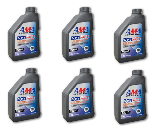 Aceite Ama 2crpro Semisintético 2t X 1l X 6 Unidades +regalo