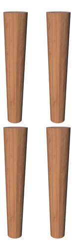 Kit 4 Pés Palito 100% Madeira Maciça 25cm P/ Rack Sofá Mesa De Cabeceira Aparador Buffet Puff Mesas Laterais Mesas De Centro Penteadeira Jm3 Móveis