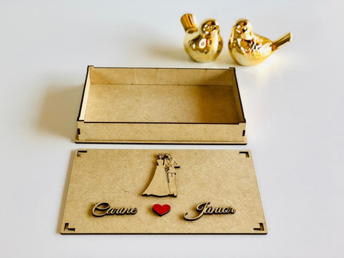 Imagem 6 de 9 de 30 Caixa Mdf Convite Padrinhos Lembrancinhas Casamento