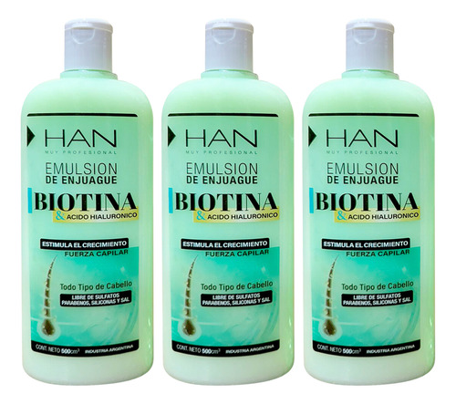 Han Acondicionador Biotina- Ac Hialuronico Fuerza Capilar X3