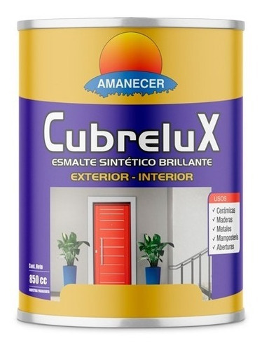 Cubrelux Esmalte Brillante, Colores 0,85 L  | Amanecer Color Gris