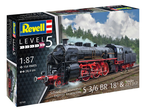 Kit Revell S 3/6 Br 18(5) & Tender 2'2't 31,7 1/87 02168