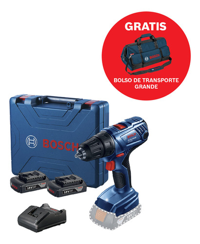 Taladro Atornillador 18v Bosch Gsr 180-li Profesional + 2 Ba