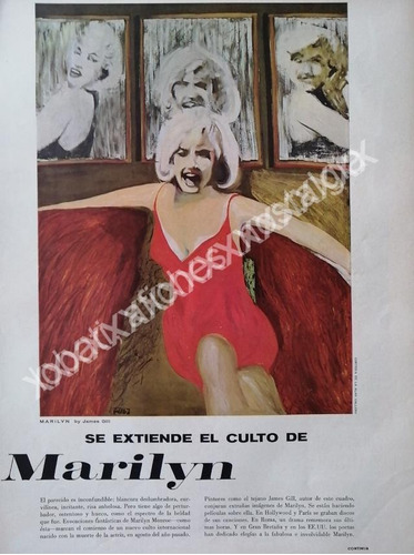 Cartel Nota. Se Extiende El Culto De Marilyn Monroe 1962