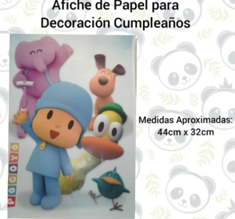 Afiche Para Piñata Decoración Cumpleaños Pocoyó Precio Por 2