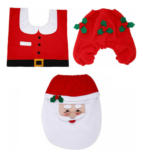 Cyz Cb Set De Decoración De Baño Navideño De 3 Piezas, El