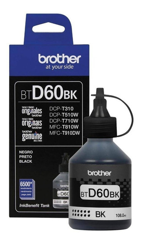 Tinta Brother Negro Btd60bk Para T310 T510w T710 Original