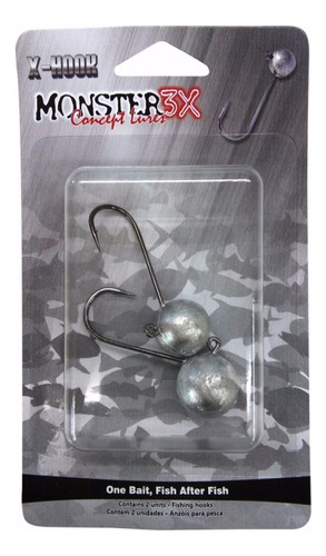 Anzol Jig Head Monster3x X-hook (3/0 20g) Isca Soft Silicone