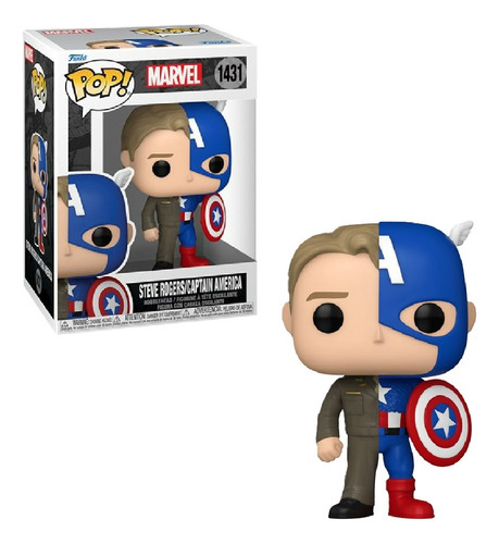 Figura Pop Marvel Splits Steve Rogers Capitan America Funko