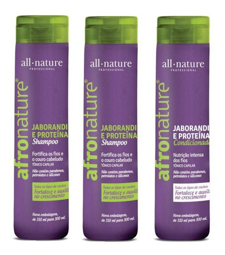 Shampoo Jaborandi 2 E Condicionador Jab Proteínas All Nature