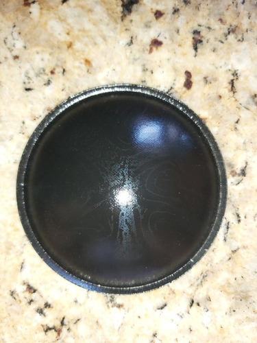 Tapa Polvo Cornetas Bajo Medios Negro Brillante 9cm