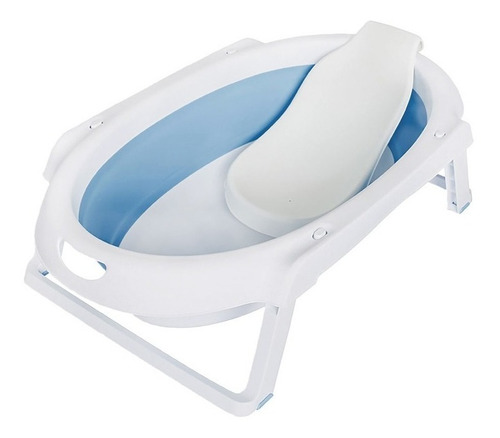 Bañera Para Bebe Carestino Plegable Celeste Con Soporte