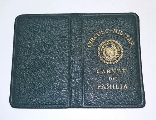 Antiguo Carnet De Familia Circulo Militar Argentino Cuero #1