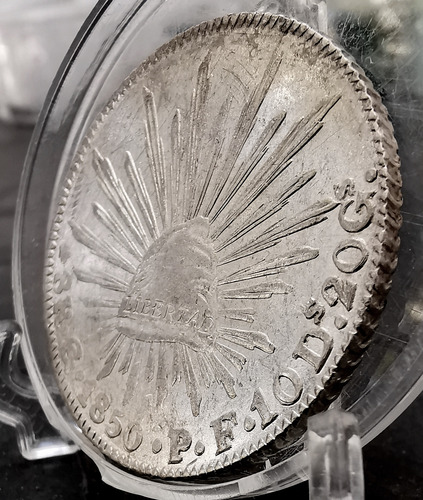 Moneda Original Plata 8 Reales 1850 Go Pf