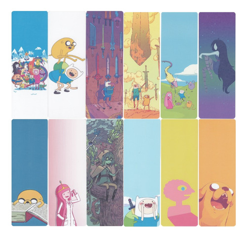 Pack 12 Separadores Para Libros Colección Adventure Time Multicolor Adventure Time 1