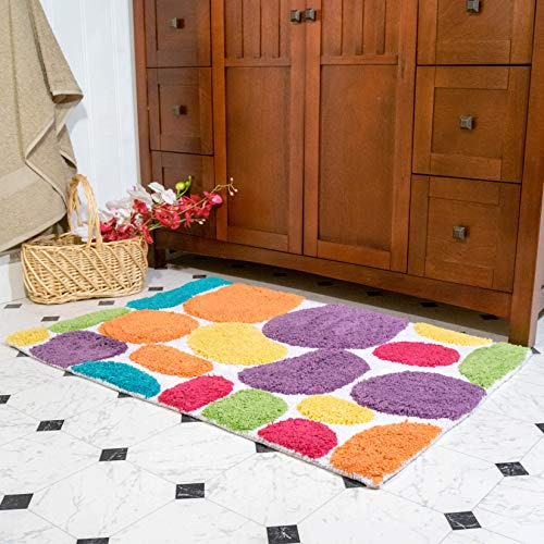 Alfombra De Baño Multicolor Arcoíris 61 X 91 Cm