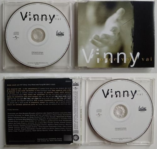 Vinny Cd Single Onde Você Vai Nacional Usado 2001
