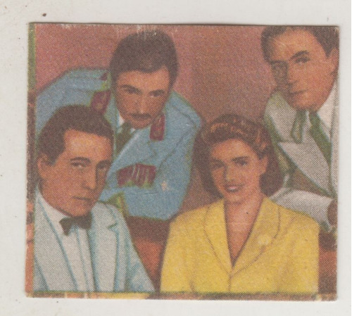 Cine 1954 Tarjeta Casablanca Humphrey Bogart Unica Uruguay