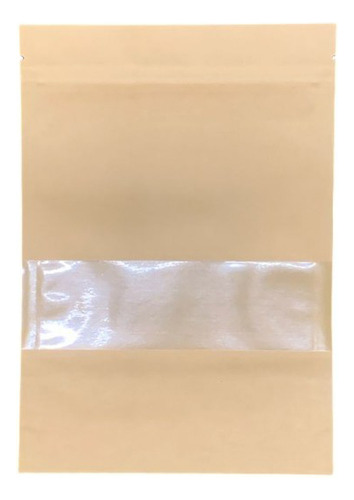 50 Unidads Bolsa Kraft Doypack 30*40+6 Cierre Hermetico