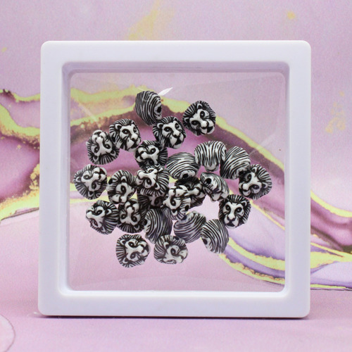 Cuenta Separador Acrílico 100g Pulseras Bisutería Collares León Negro 190pzs 1.2 Mm 1.2 Mm