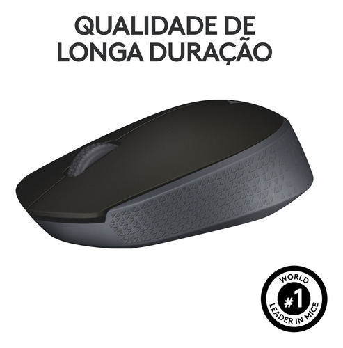 Mouse Sem Fio Logitech M170 Com Pilha Inclusa - Preto
