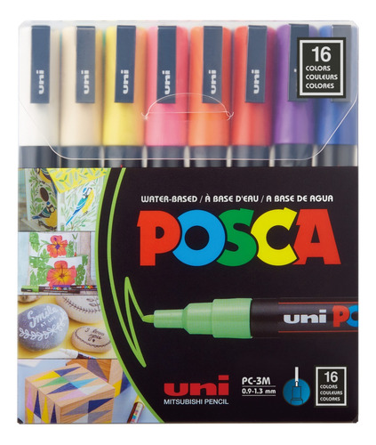 Marcadores Posca Pc-3m Set Por 16 Colores